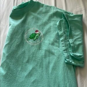 Simply Southern Seafoam Green Holiday Turtle Tee